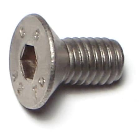 M6-1.00 Socket Head Cap Screw, Plain Stainless Steel, 12 Mm Length, 10 PK